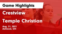 Crestview  vs Temple Christian Game Highlights - Aug. 21, 2021