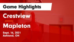 Crestview  vs Mapleton Game Highlights - Sept. 16, 2021