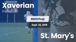 Matchup: Xaverian  vs. St. Mary's 2018