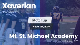 Matchup: Xaverian  vs. Mt. St. Michael Academy  2018