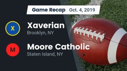 Recap: Xaverian  vs. Moore Catholic  2019