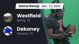 Recap: Westfield  vs. Dekaney  2020
