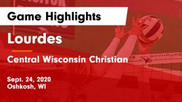 Lourdes  vs Central Wisconsin Christian  Game Highlights - Sept. 24, 2020