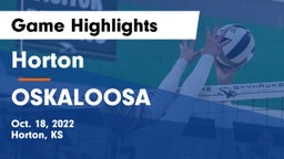 Horton  vs OSKALOOSA  Game Highlights - Oct. 18, 2022