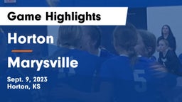 Horton  vs Marysville  Game Highlights - Sept. 9, 2023