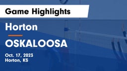 Horton  vs OSKALOOSA  Game Highlights - Oct. 17, 2023