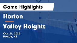 Horton  vs Valley Heights  Game Highlights - Oct. 21, 2023