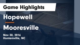 Hopewell  vs Mooresville  Game Highlights - Nov 30, 2016
