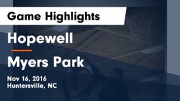 Hopewell  vs Myers Park  Game Highlights - Nov 16, 2016