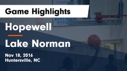 Hopewell  vs Lake Norman  Game Highlights - Nov 18, 2016