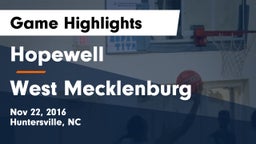 Hopewell  vs West Mecklenburg Game Highlights - Nov 22, 2016