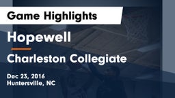 Hopewell  vs Charleston Collegiate Game Highlights - Dec 23, 2016