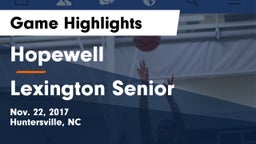 Hopewell  vs Lexington Senior  Game Highlights - Nov. 22, 2017