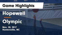 Hopewell  vs Olympic  Game Highlights - Nov. 28, 2017