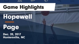 Hopewell  vs Page  Game Highlights - Dec. 20, 2017