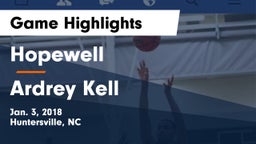 Hopewell  vs Ardrey Kell Game Highlights - Jan. 3, 2018