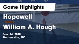 Hopewell  vs William A. Hough  Game Highlights - Jan. 24, 2018