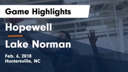 Hopewell  vs Lake Norman Game Highlights - Feb. 6, 2018