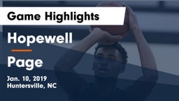 Hopewell  vs Page  Game Highlights - Jan. 10, 2019