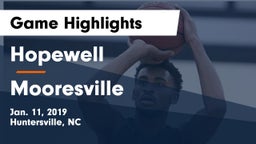 Hopewell  vs Mooresville  Game Highlights - Jan. 11, 2019