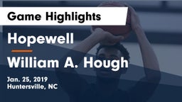 Hopewell  vs William A. Hough  Game Highlights - Jan. 25, 2019