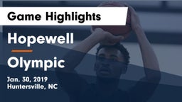 Hopewell  vs Olympic  Game Highlights - Jan. 30, 2019