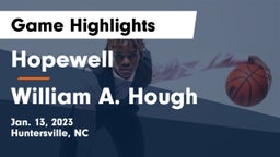 Hopewell  vs William A. Hough  Game Highlights - Jan. 13, 2023