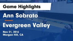 Ann Sobrato  vs Evergreen Valley  Game Highlights - Nov 21, 2016