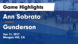 Ann Sobrato  vs Gunderson  Game Highlights - Jan 11, 2017