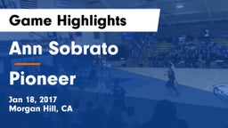 Ann Sobrato  vs Pioneer  Game Highlights - Jan 18, 2017
