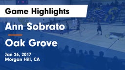 Ann Sobrato  vs Oak Grove  Game Highlights - Jan 26, 2017