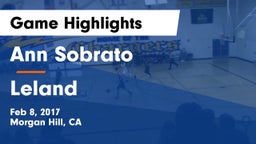 Ann Sobrato  vs Leland  Game Highlights - Feb 8, 2017