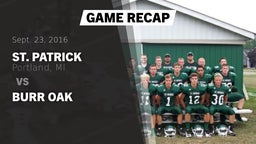 Recap: St. Patrick  vs. Burr Oak 2016