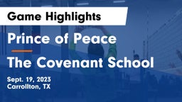 Prince of Peace  vs The Covenant School Game Highlights - Sept. 19, 2023