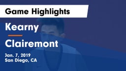 Kearny  vs Clairemont  Game Highlights - Jan. 7, 2019