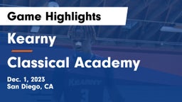 Kearny  vs Classical Academy  Game Highlights - Dec. 1, 2023