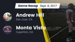 Recap: Andrew Hill  vs. Monta Vista  2017