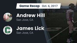 Recap: Andrew Hill  vs. James Lick  2017