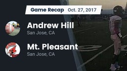 Recap: Andrew Hill  vs. Mt. Pleasant  2017