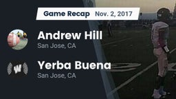 Recap: Andrew Hill  vs. Yerba Buena  2017