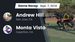 Recap: Andrew Hill  vs. Monta Vista  2018