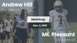 Matchup: Andrew Hill High Sch vs. Mt. Pleasant  2018