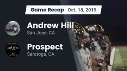 Recap: Andrew Hill  vs. Prospect  2019