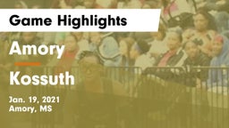 Amory  vs Kossuth  Game Highlights - Jan. 19, 2021