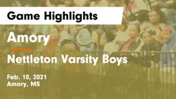 Amory  vs Nettleton Varsity Boys Game Highlights - Feb. 10, 2021