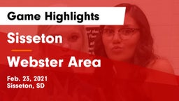 Sisseton  vs Webster Area  Game Highlights - Feb. 23, 2021
