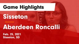 Sisseton  vs Aberdeen Roncalli  Game Highlights - Feb. 25, 2021