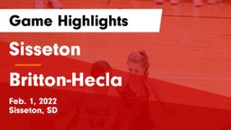 Sisseton  vs Britton-Hecla  Game Highlights - Feb. 1, 2022