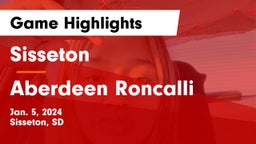 Sisseton  vs Aberdeen Roncalli  Game Highlights - Jan. 5, 2024