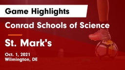 Conrad Schools of Science vs St. Mark's  Game Highlights - Oct. 1, 2021